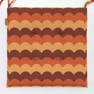 Sitzkissen Herbst Retro Wellen Rot
