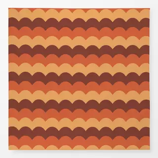 Tischdecke Herbst Retro Wellen Rot