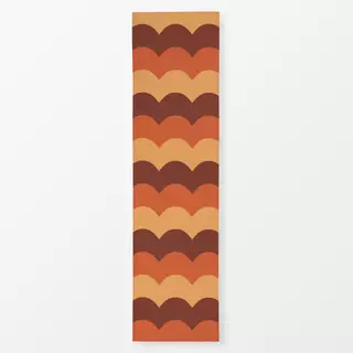 Tischläufer Herbst Retro Wellen Rot