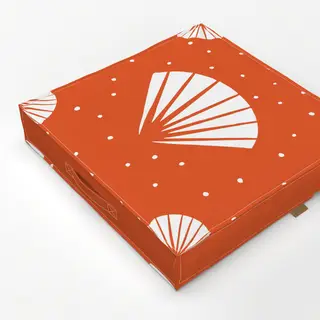Bodenkissen Abstract Shell orange
