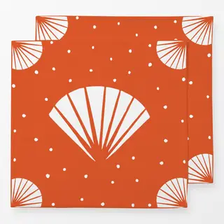 Servietten Abstract Shell orange