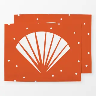 Tischset Abstract Shell orange