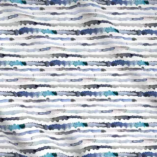 Meterware Watercolor Stripes Sea Waves