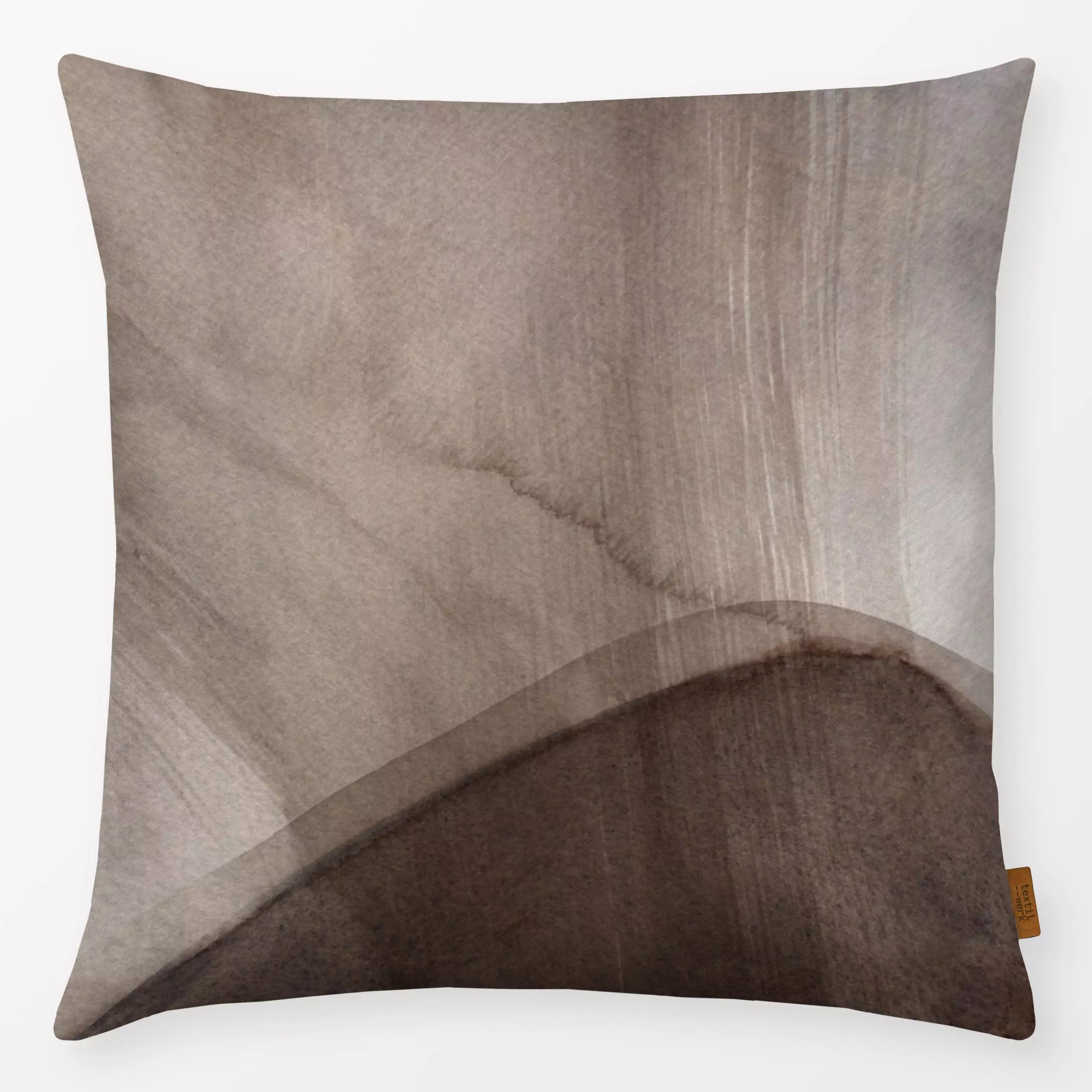 Kissen Brown Watercolor Painting - Herbst, Symbole & Muster - von „Nouveau Prints"; Wasserfarben, minimal, Scandianvian, bru...