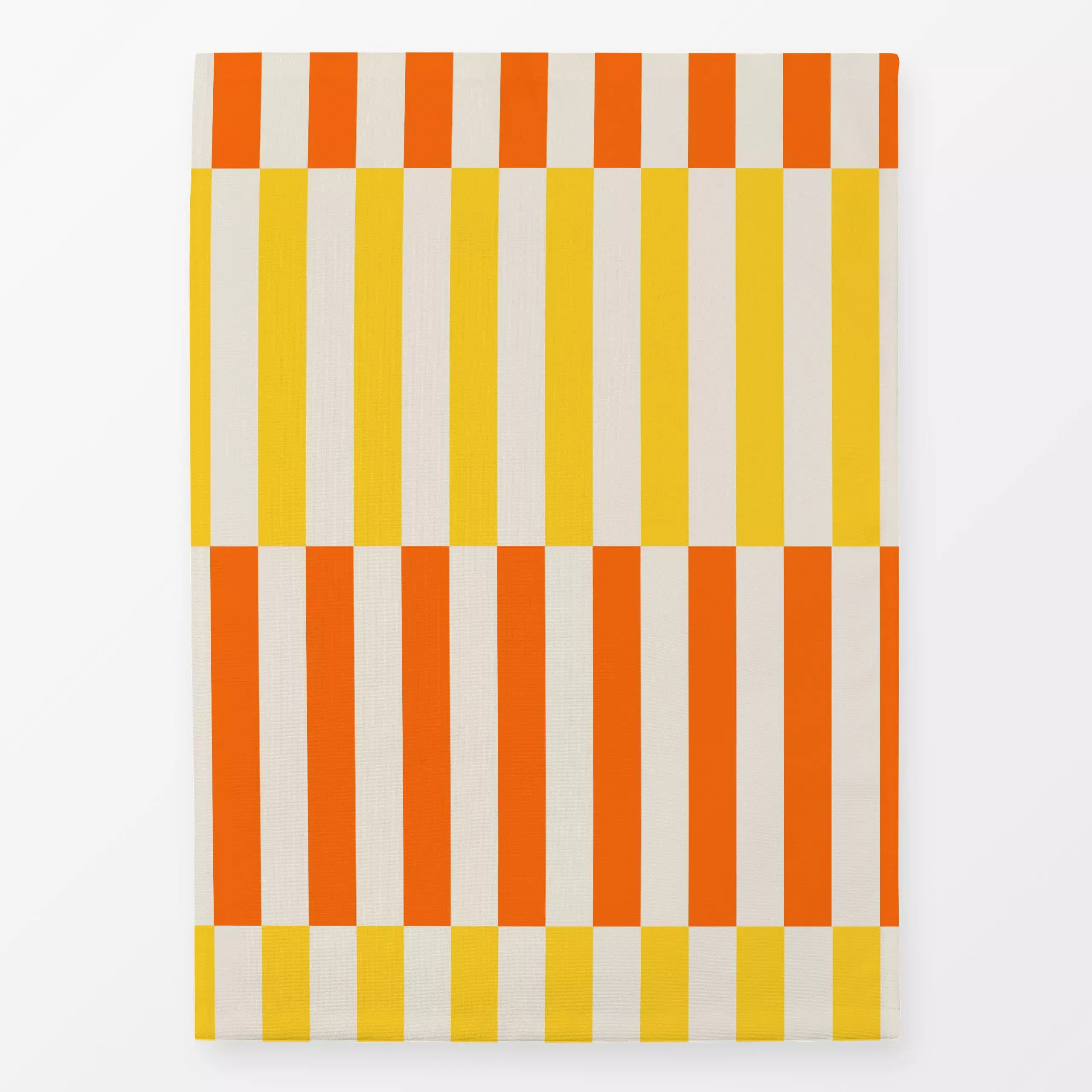 Geschirrtücher Stripes Checks Yellow Orange - Sommer, Symbole & Muster - von „textilwerk"; Illustration, Sonne, Sommer, tren...