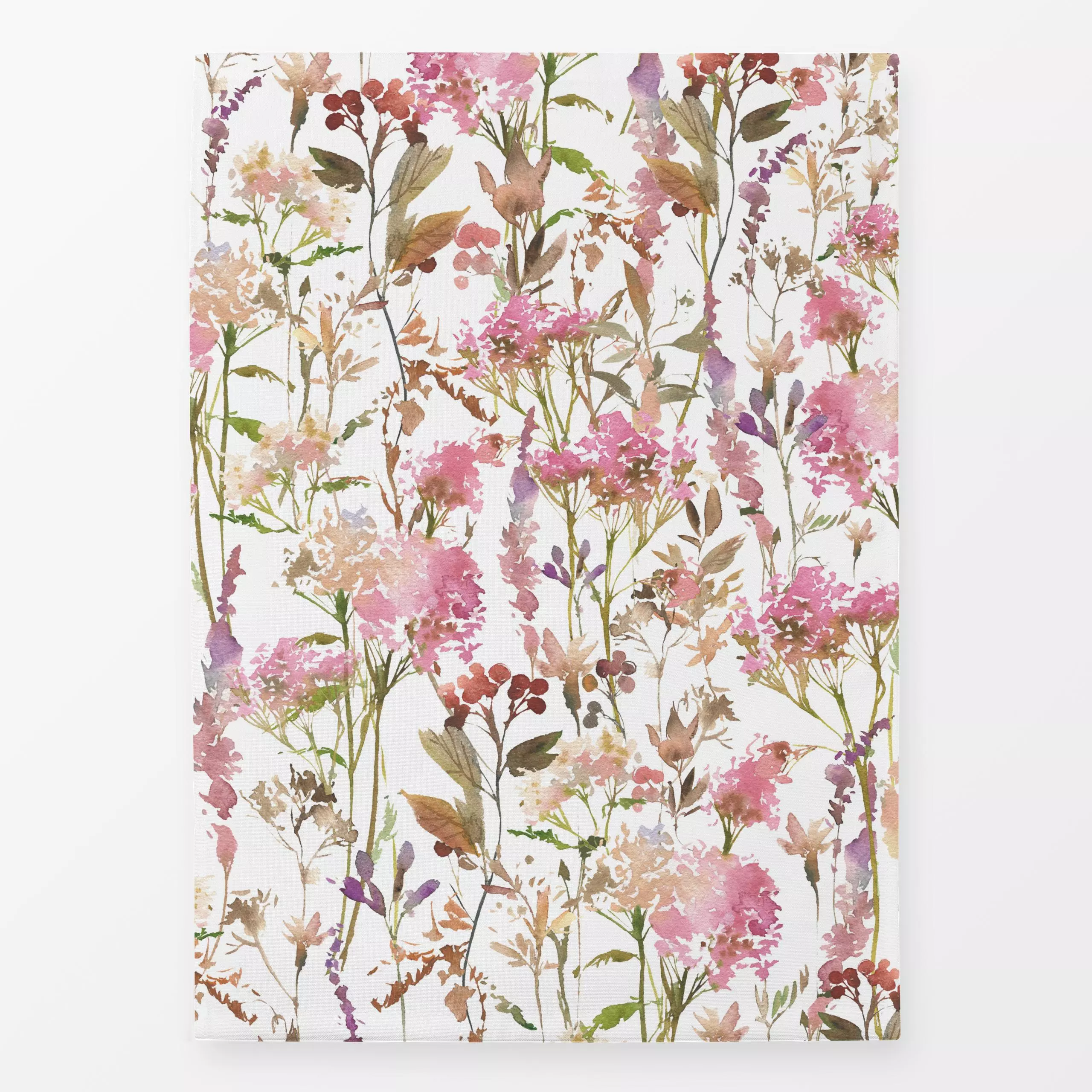 Geschirrtücher Rosa Wiesen Gräser - Blumen & Florales, Pflanzen & Botanik - von „Uta Naumann"; Blumen, Blüten, Wildblumen, S...