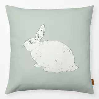 Kissen Hase lines milky green