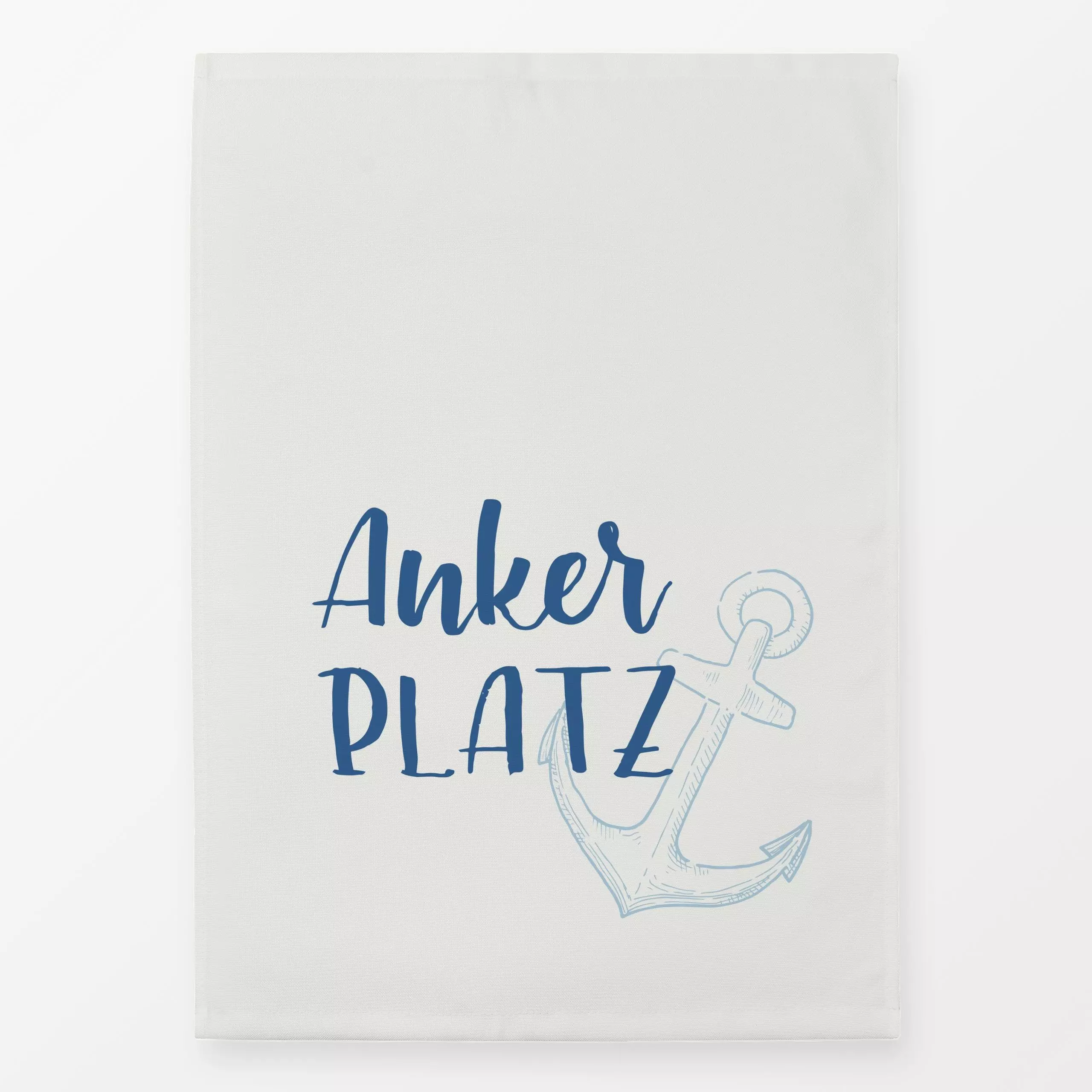 Geschirrtücher Ankerplatz - Sommer, Sprüche & Schriftzüge - von „Katrin Graff"; Meer, Urlaub, summer, maritim, coastal, anke...