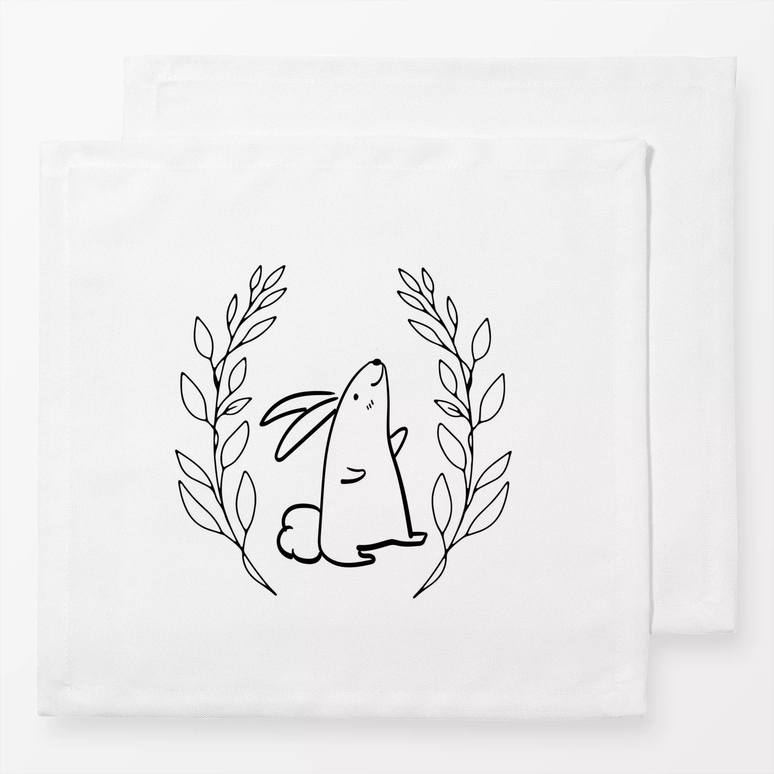 Servietten Osterhase - Frühling - von „Uta Naumann"; skandinavisch, Zweige, Hygge, Hase, Tiere, minimalistisch, Fruehling, l...