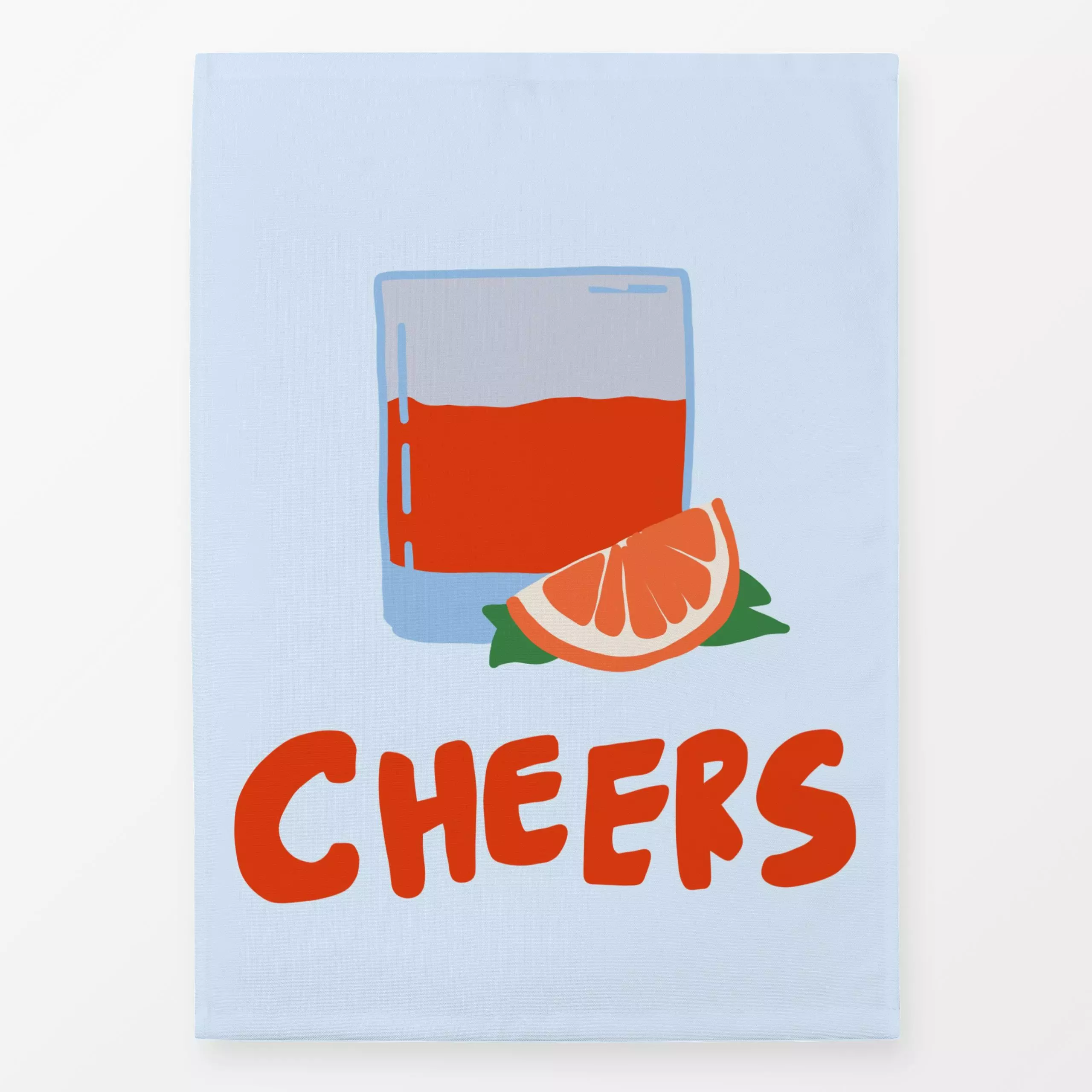 Geschirrtücher Cheers - Sommer, Küche, Essen & Trinken - von „textilwerk“; Illustration, skandinavisch, Sommer, Urlaub, bunt...