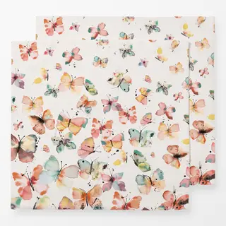 Servietten Schmetterlinge Aquarell Ombre