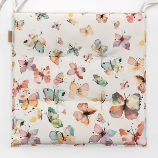 Sitzkissen Schmetterlinge Aquarell Ombre