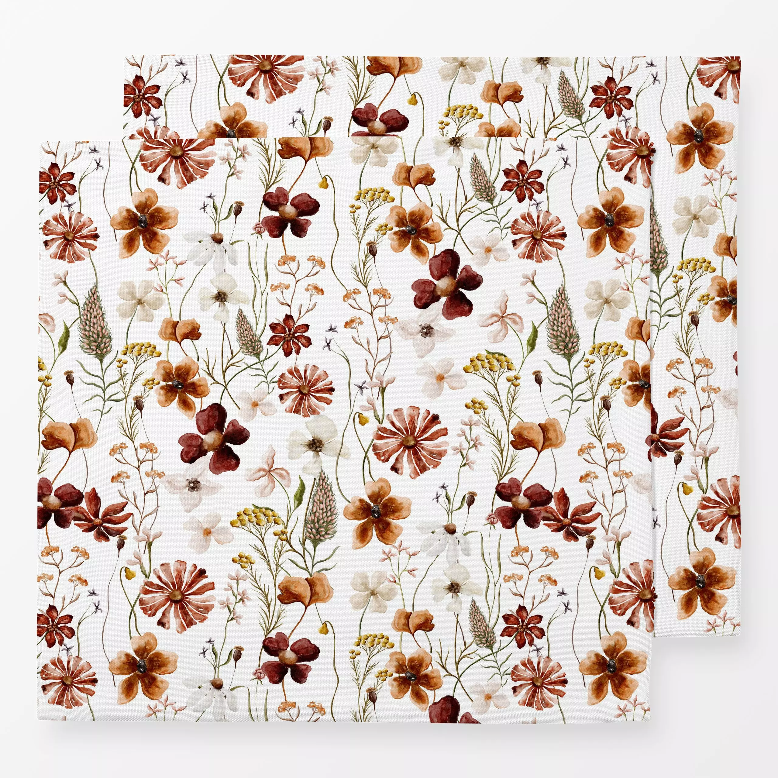 Servietten Skandinavische Sommer Wiese - Blumen & Florales, Retro & Vintage - von „Uta Naumann"; boho, Muster, Natur, Blumen...