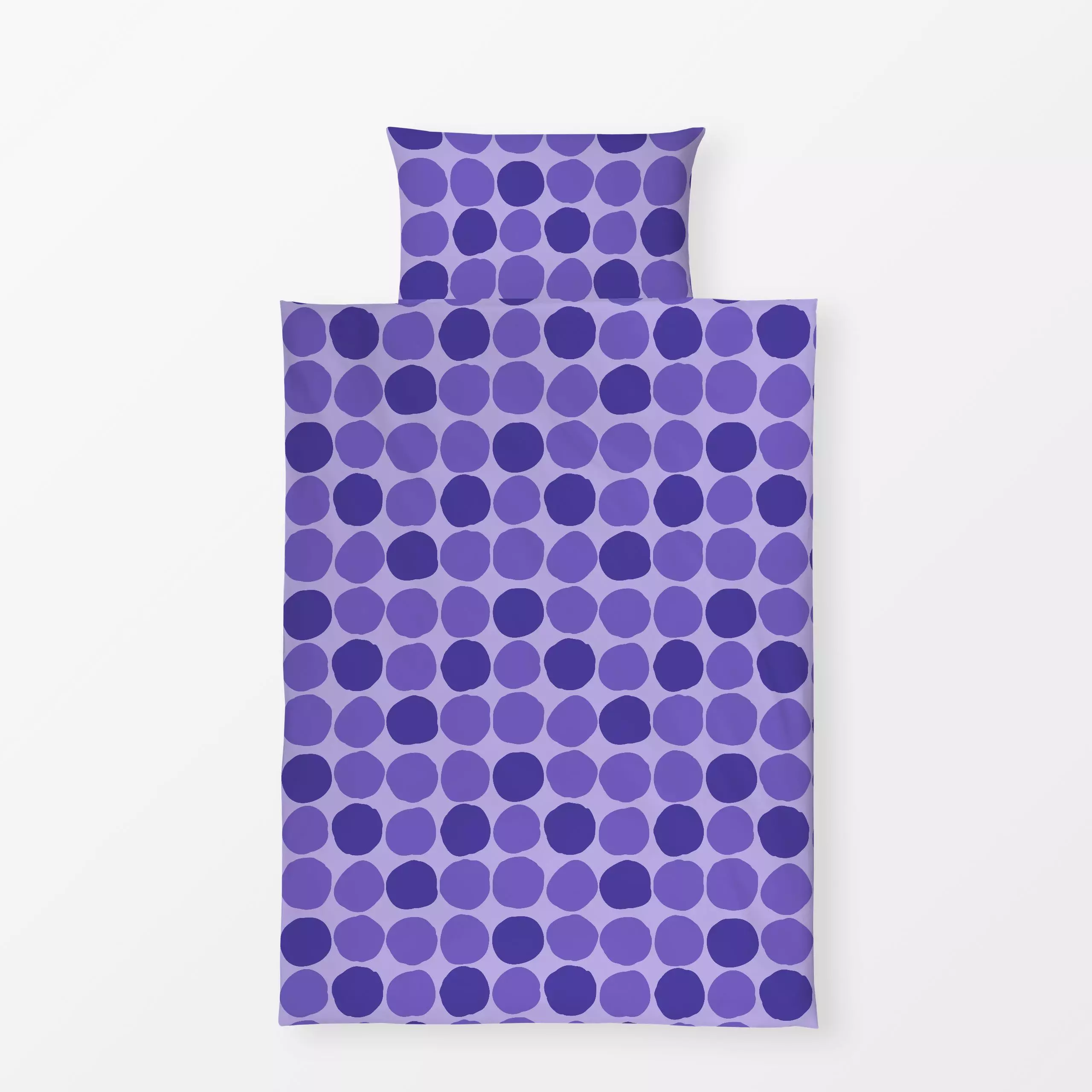 Bettwäsche Purple Dots - Symbole & Muster - von „Studio Memb"; Muster, minimal, Kreise, monochrom, pastel, lila, Pastell