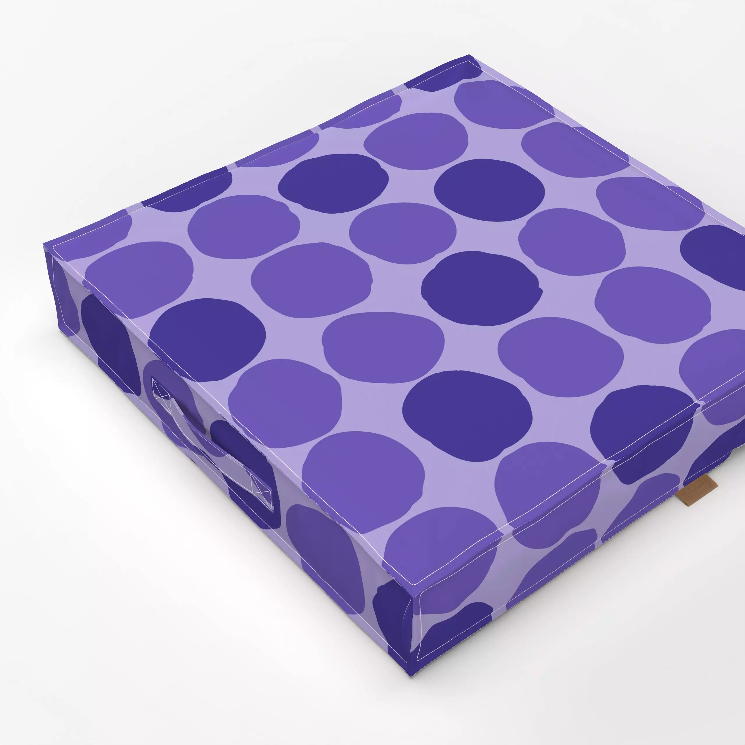 Bodenkissen Purple Dots - Symbole & Muster - von „Studio Memb"; Muster, minimal, Kreise, monochrom, pastel, lila, Pastell