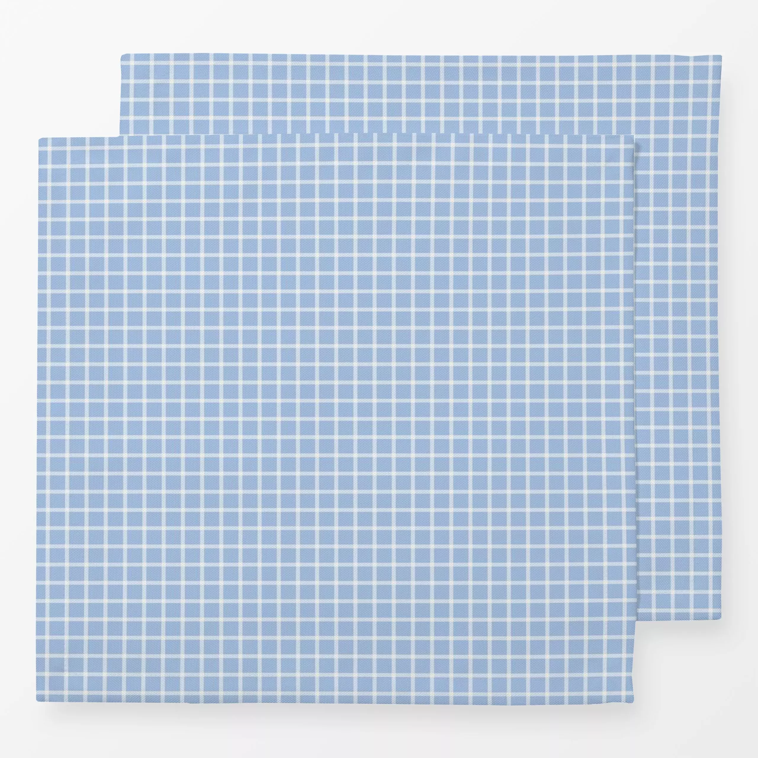 Servietten Kleine Karos Hellblau - Symbole & Muster - von „DEINKI Studio"; Geometrisch, Karos, kariert, kleinkarriert, frueh...