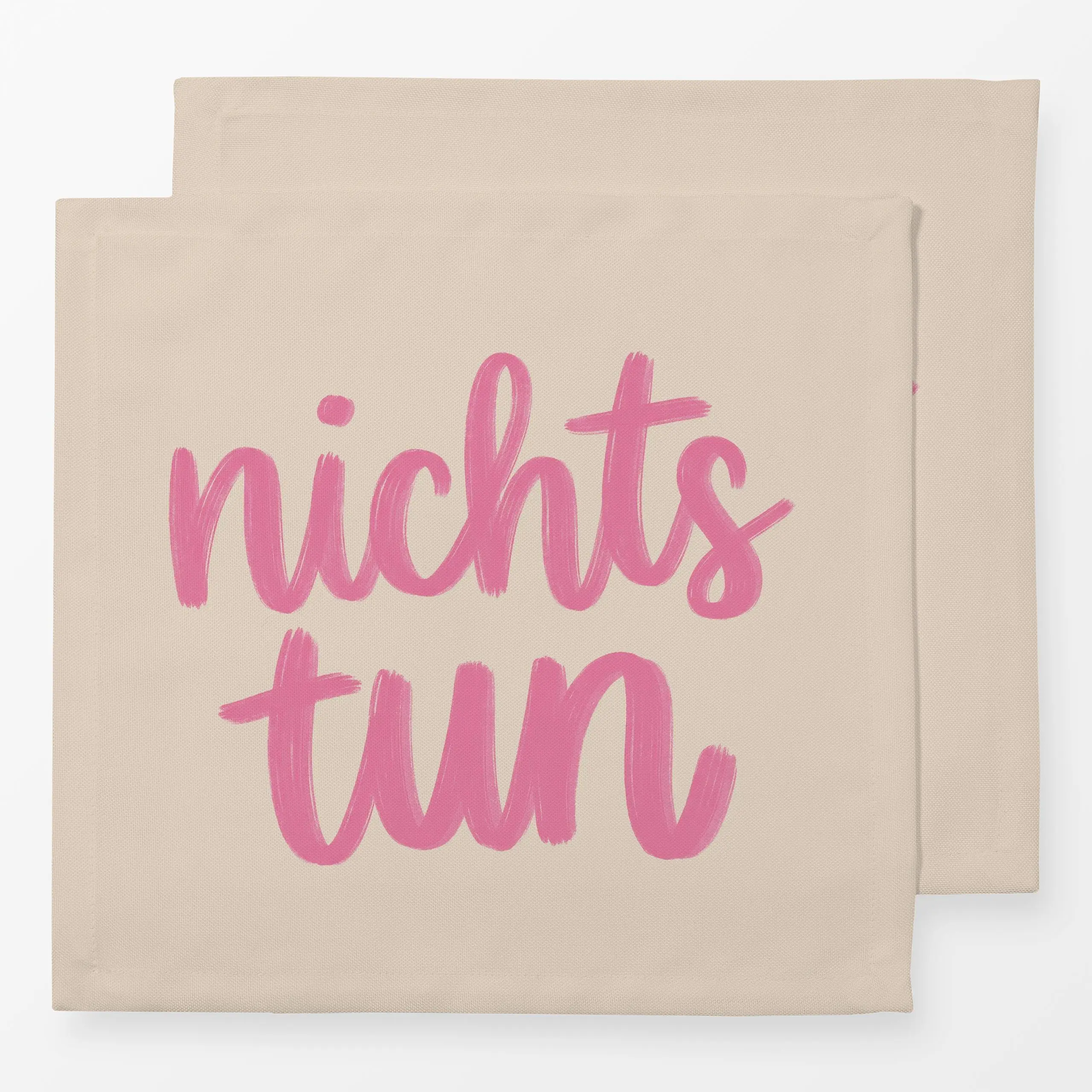 Servietten nichts tun pink - Sommer, Sprüche & Schriftzüge - von „Studio Kesse"; Sommer, Urlaub, Entspannung, achtsamkeit, S...