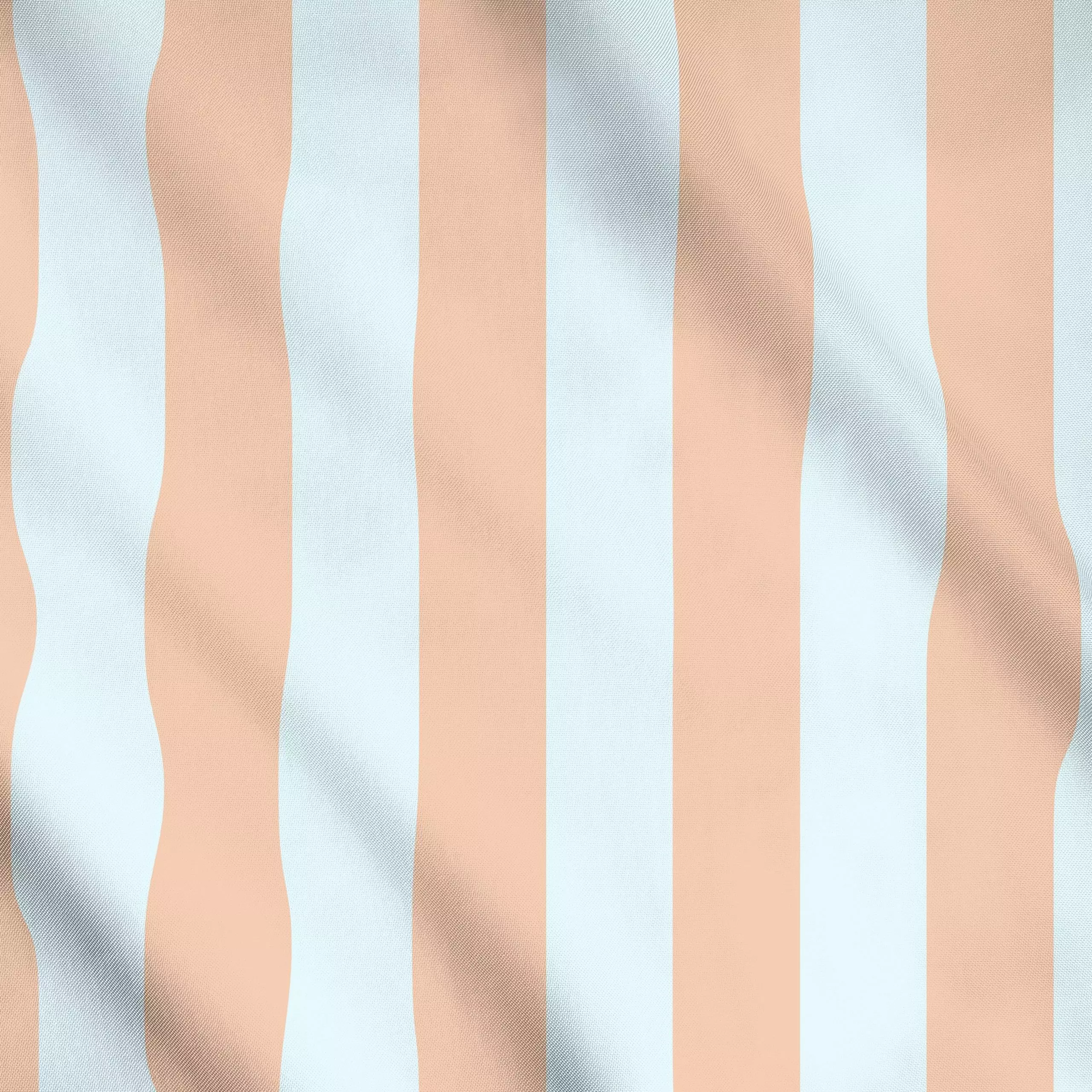 Meterware Apricot Hellblau Streifen Big, gemustert, Sommer, von Studio ROSAGRAU