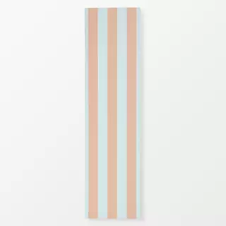 Tischläufer Apricot Hellblau Streifen Big