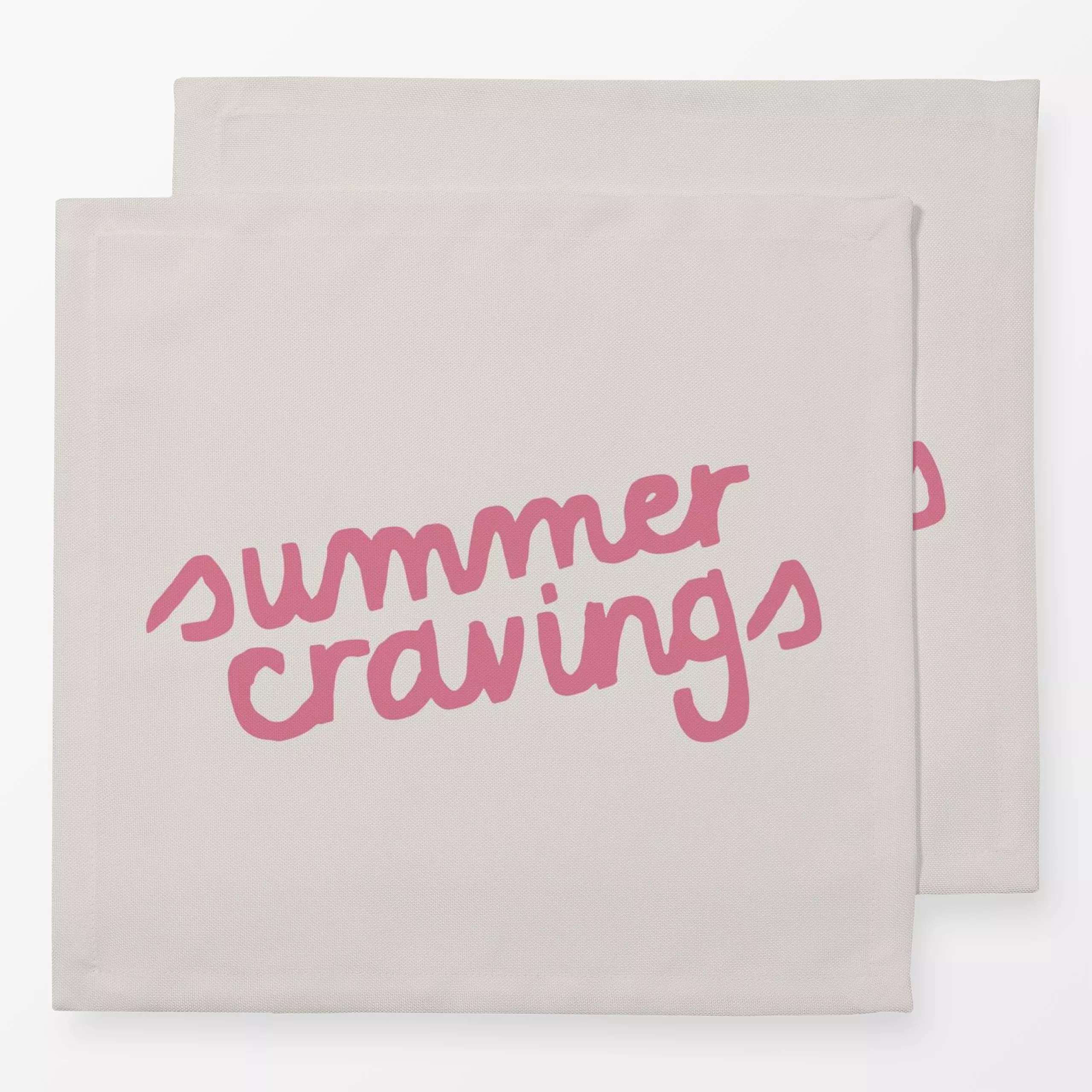 Servietten summer cravings pink - Sommer, Sprüche & Schriftzüge - von „youdiful"; typografie, summer, Handschrift, colorful,...