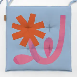 Sitzkissen Blume Orange