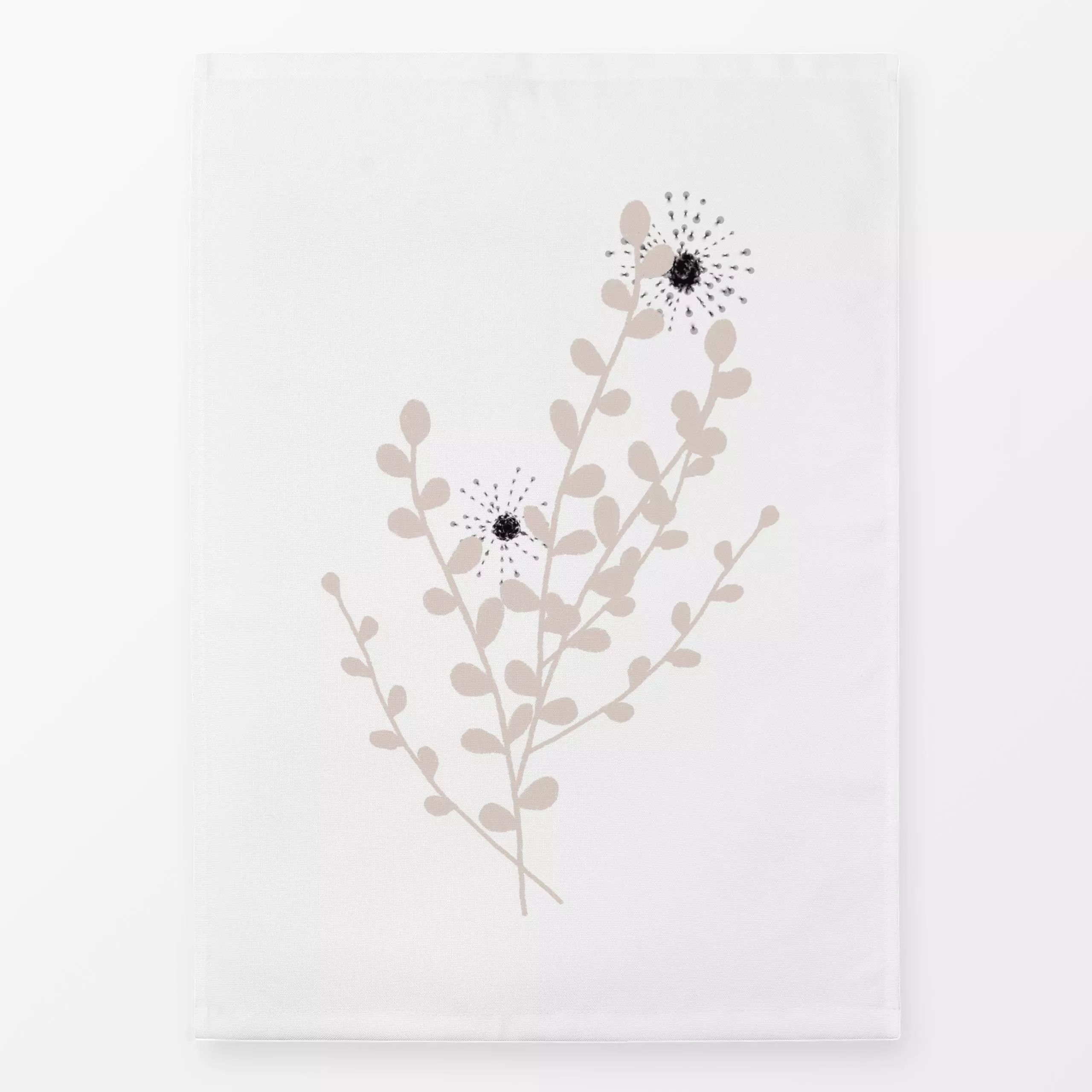 Geschirrtücher Zweig - Blumen & Florales, Pflanzen & Botanik - von „Sindy Fischer"; Zweig, Natur, skandinavisch, Blätter, Pf...