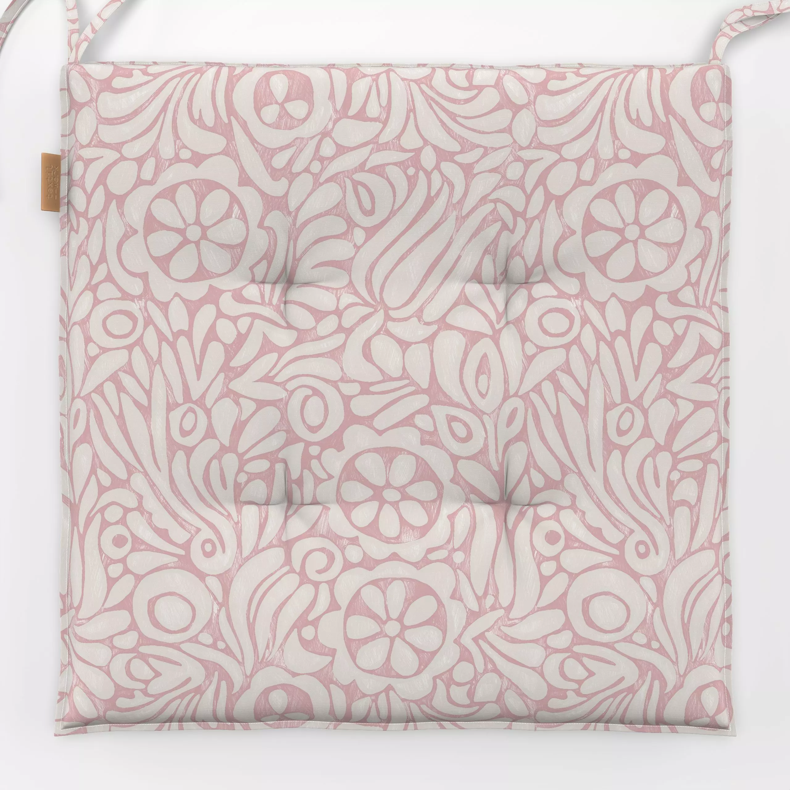Sitzkissen Paisley rosé - Blumen & Florales, Sommer - von „Studio Kesse"; marrakesch, marrokko, boho, Blumen, floral, medite...