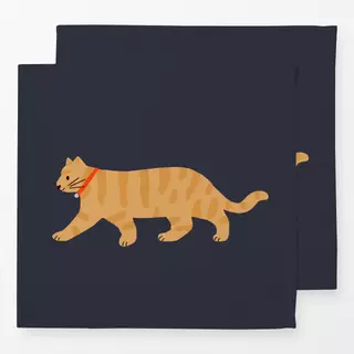 Servietten Rote Getigerte Katze