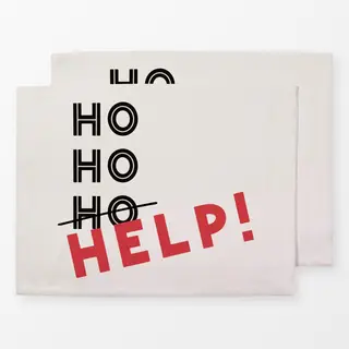Tischset Ho Ho Help Xmas Lettering