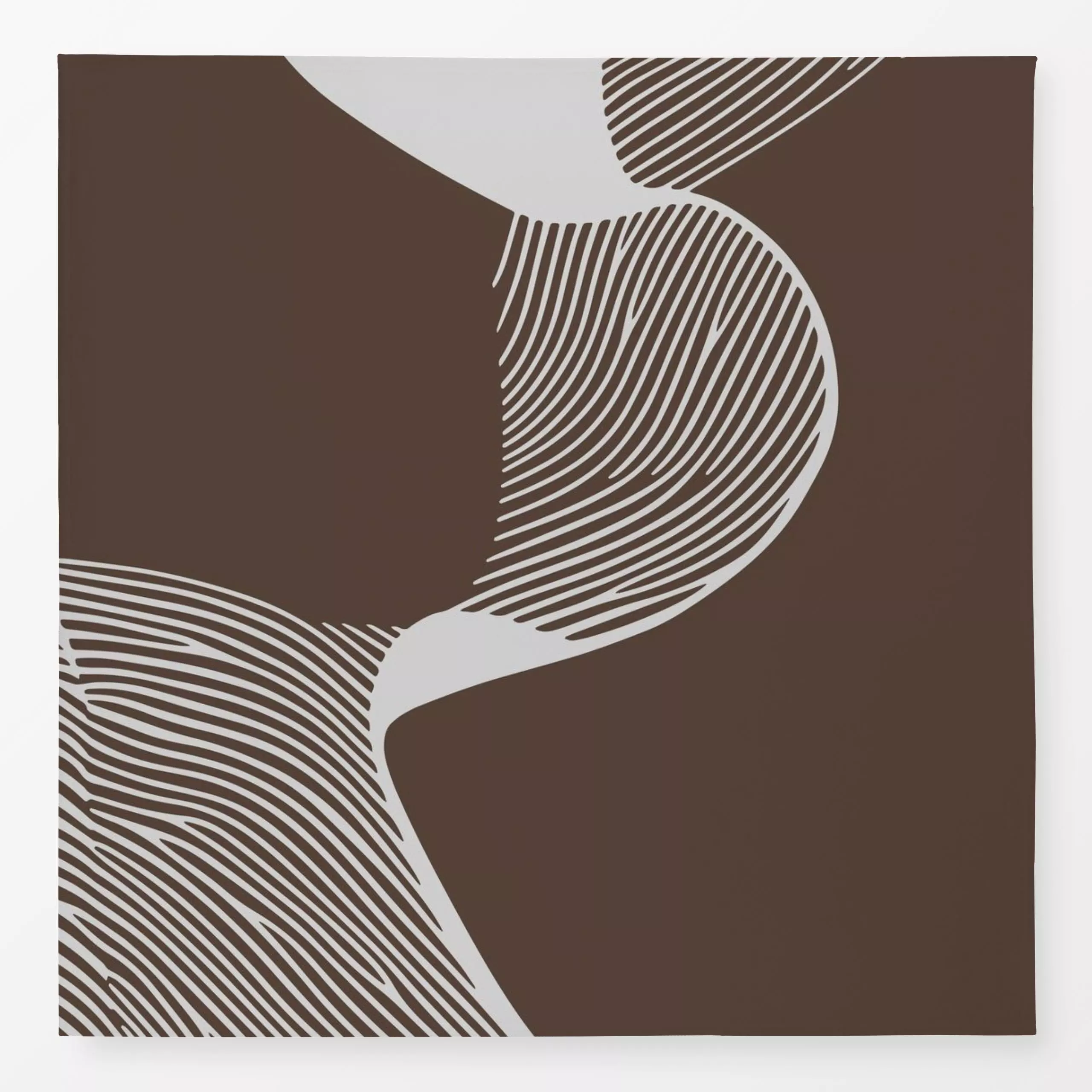 Tischdecke Grau Organische Linien 02 - Symbole & Muster - von „BOUDOIR BOBO"; Linien, abstrakt, grau, formen, organisch, abs...