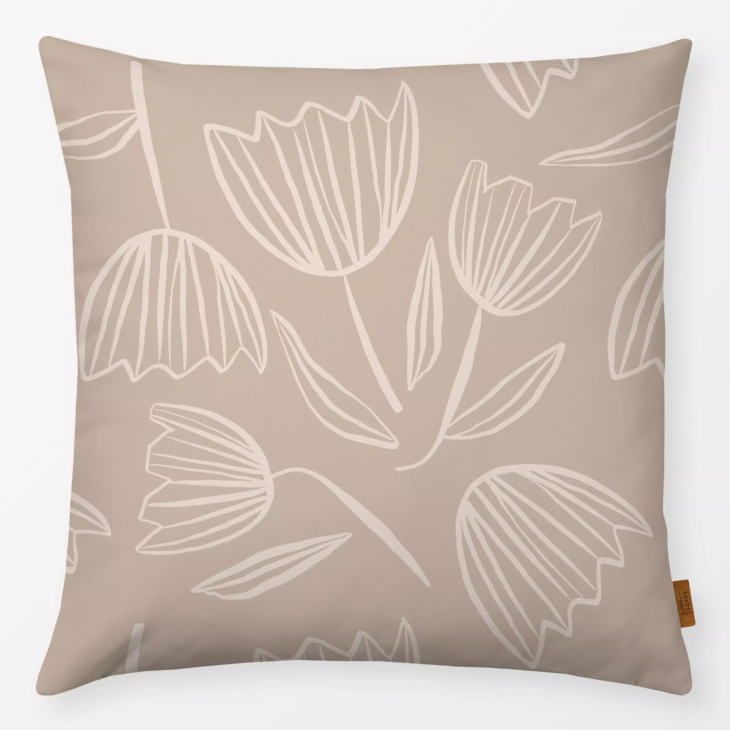 Kissen Tulip Spring - Blumen & Florales, Frühling - von „Kruth Design"; Muster, Trockenblumen, Blumen, Garten, Tulpen, Somme...