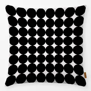 Kissen Punkte groß Schwarz