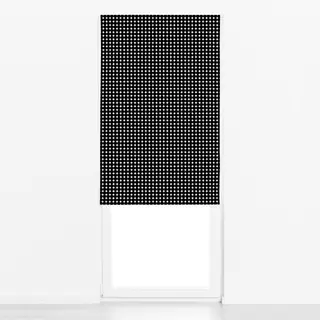 Raffrollo Punkte groß Schwarz
