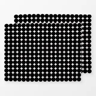 Tischset Punkte groß Schwarz