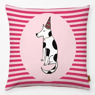 Kissen Hund mit Partyhütchen