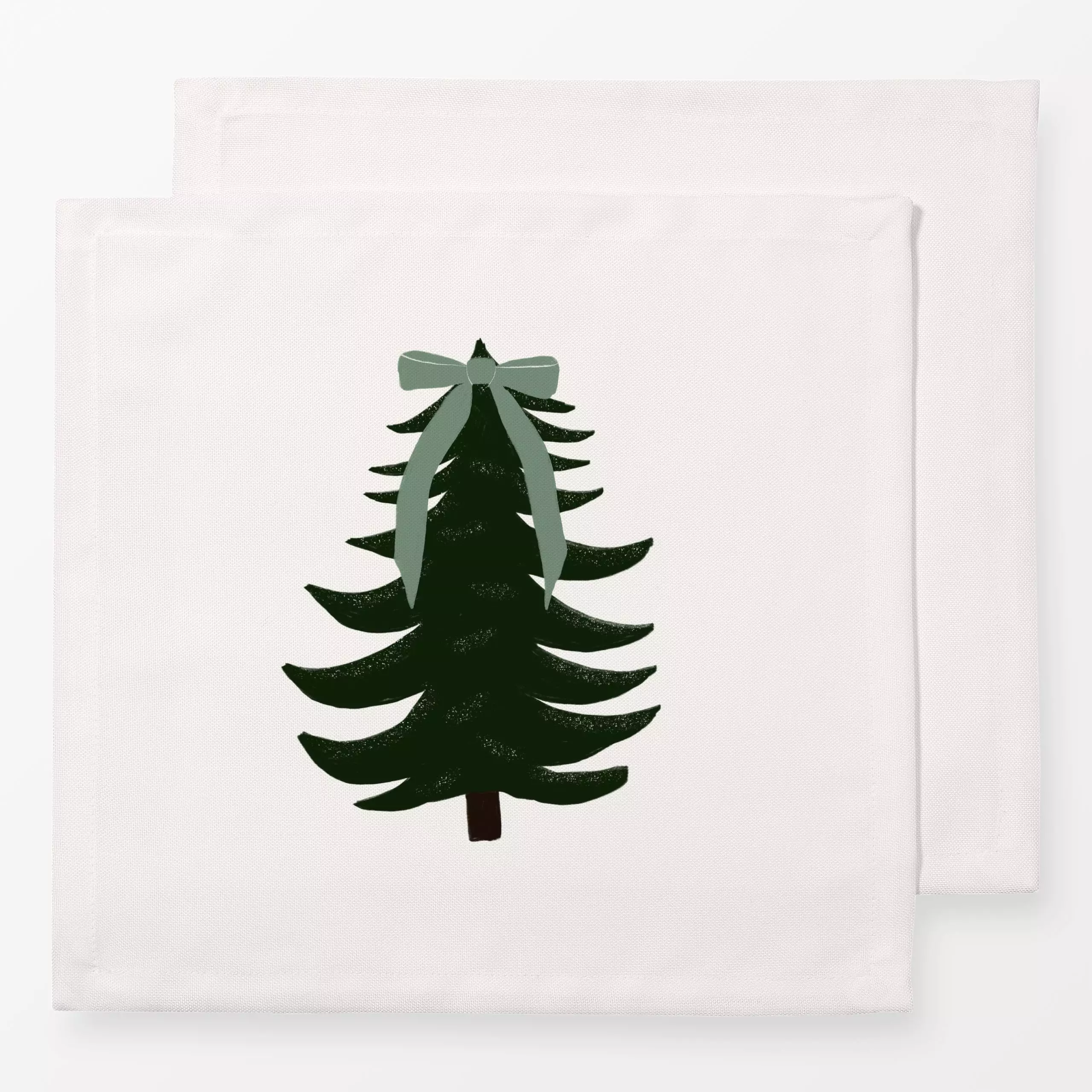 Servietten Tannenbaum Beige - Weihnachten, Anlässe - von „Sophie Augustin Illustration"; Weihnachtsbaum, Weihnachten, weihna...
