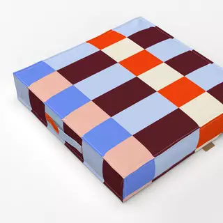 Bodenkissen Colourblock Bunt Kariert