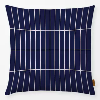 Kissen Grid blau