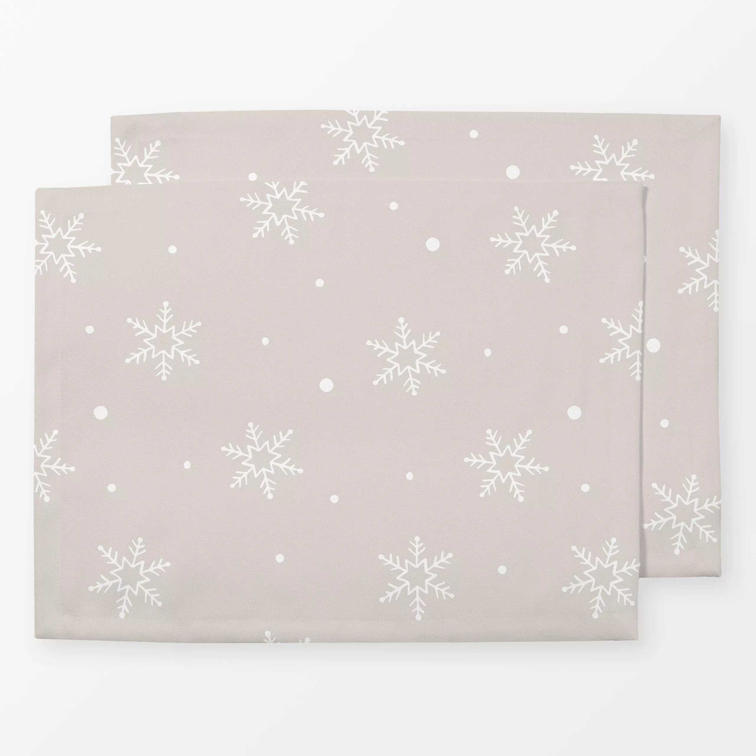 Tischset SNOWFLAKE PATTERN 02 - Winter - von „Kruth Design"; skandinavisch, Schneeglöckchen, Schneeflocken, Weihnachten, bei...