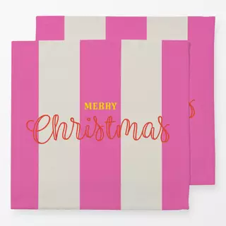 Servietten Merry Christmas Streifen