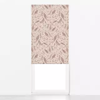 Raffrollo Terracotta Wildblumen Blätter