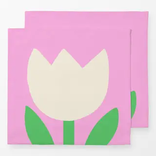 Servietten Weiße Tulpe
