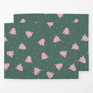 Tischset Xmas - Weihnachtsbaum rosa