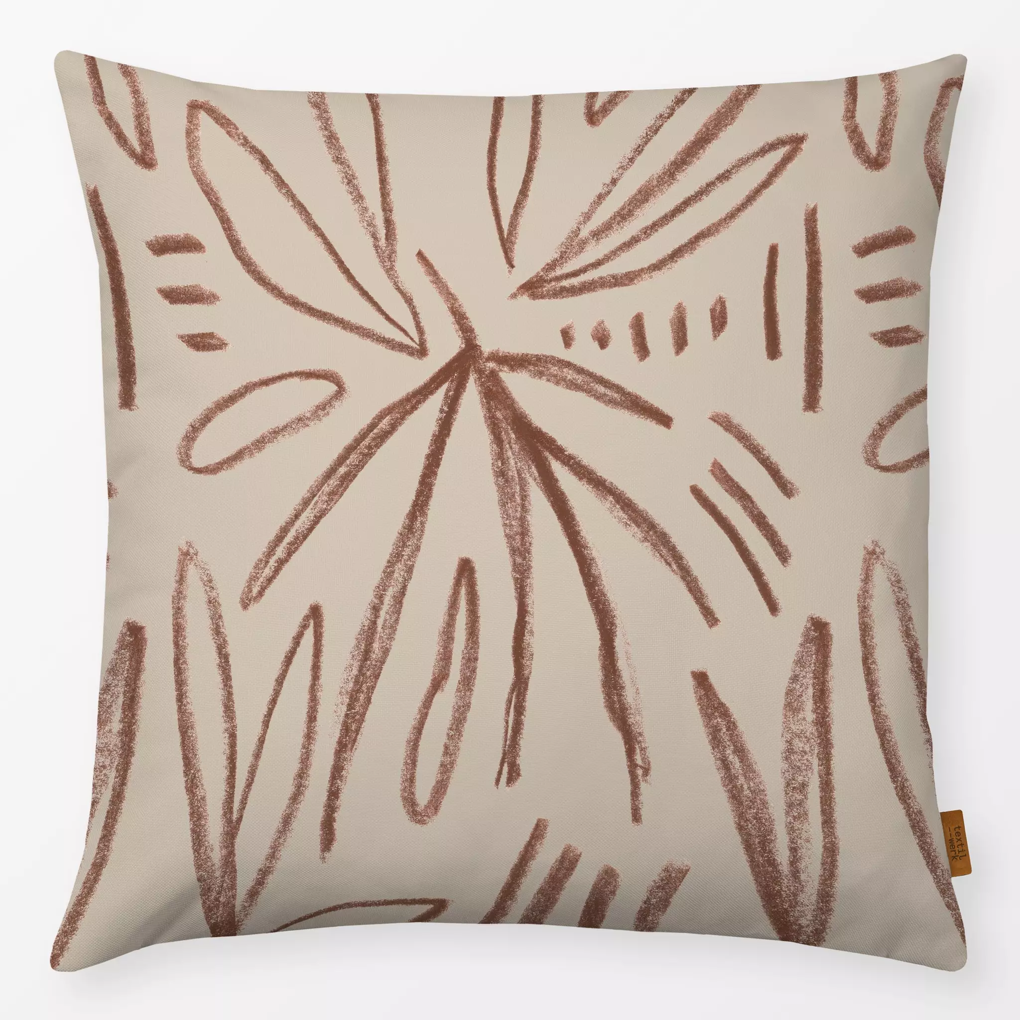 Kissen Kissen Ethno Allover braun Leaf