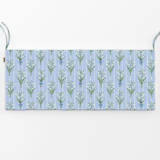 Bankauflage Schneeglöckchen blau