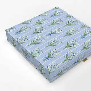 Bodenkissen Schneeglöckchen blau