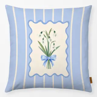Kissen Schneeglöckchen blau