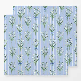 Servietten Schneeglöckchen blau