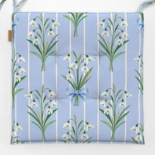 Sitzkissen Schneeglöckchen blau