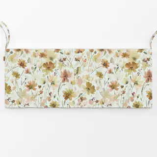 Bankauflage Cottage Rustikal Blumen Herbst